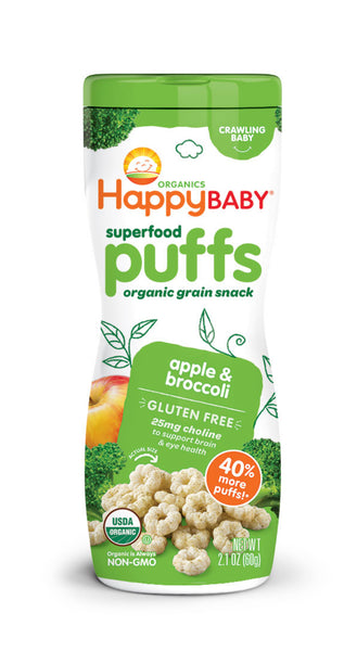 Happy Baby Puffs Manzana y Brócoli