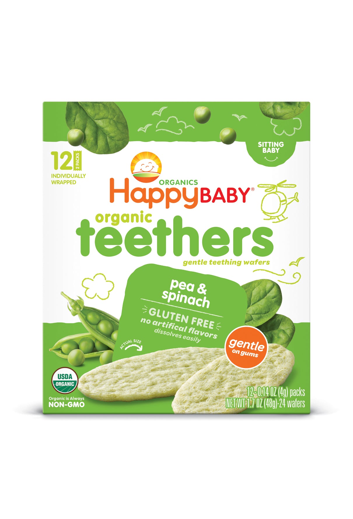 Happy Baby Teethers Chicharo y Espinaca