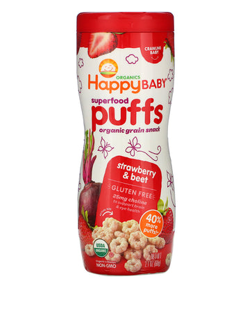 Happy Baby Puffs Fresa y Betabel